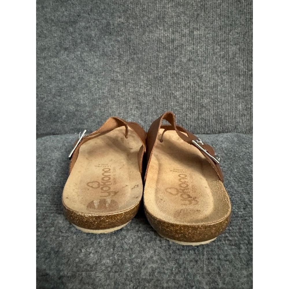 Yokono Ibiza 013 Brown Leather Thong Sandals Made in Spain Toe Loop Buckle 8 - Picture 5 of 9